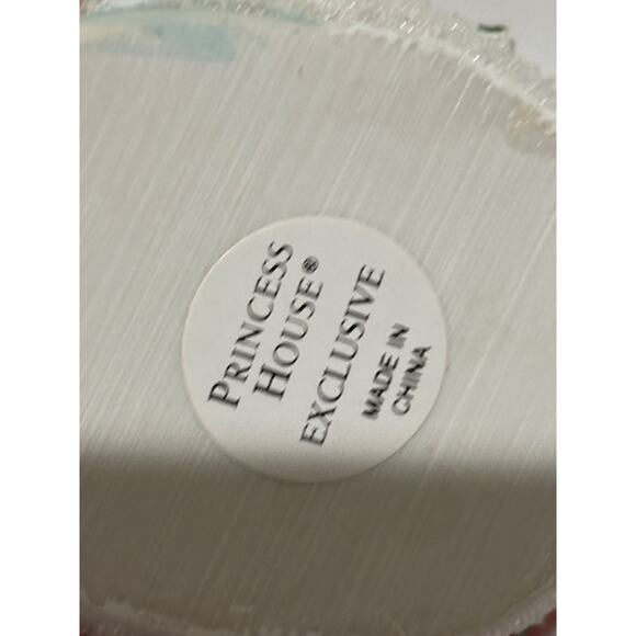 Princess House Glass Snowmen Set wood chopping fall leaves Christmas ornaments - Picture 6 of 7